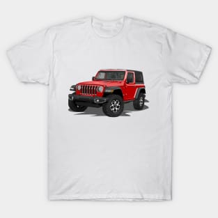 The Red Jeep Rubicon T-Shirt